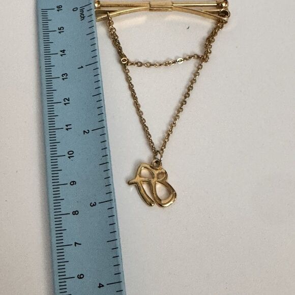 Goldtone Tie Clip for Men with Chain – 3 Inches - Picture 3 of 5